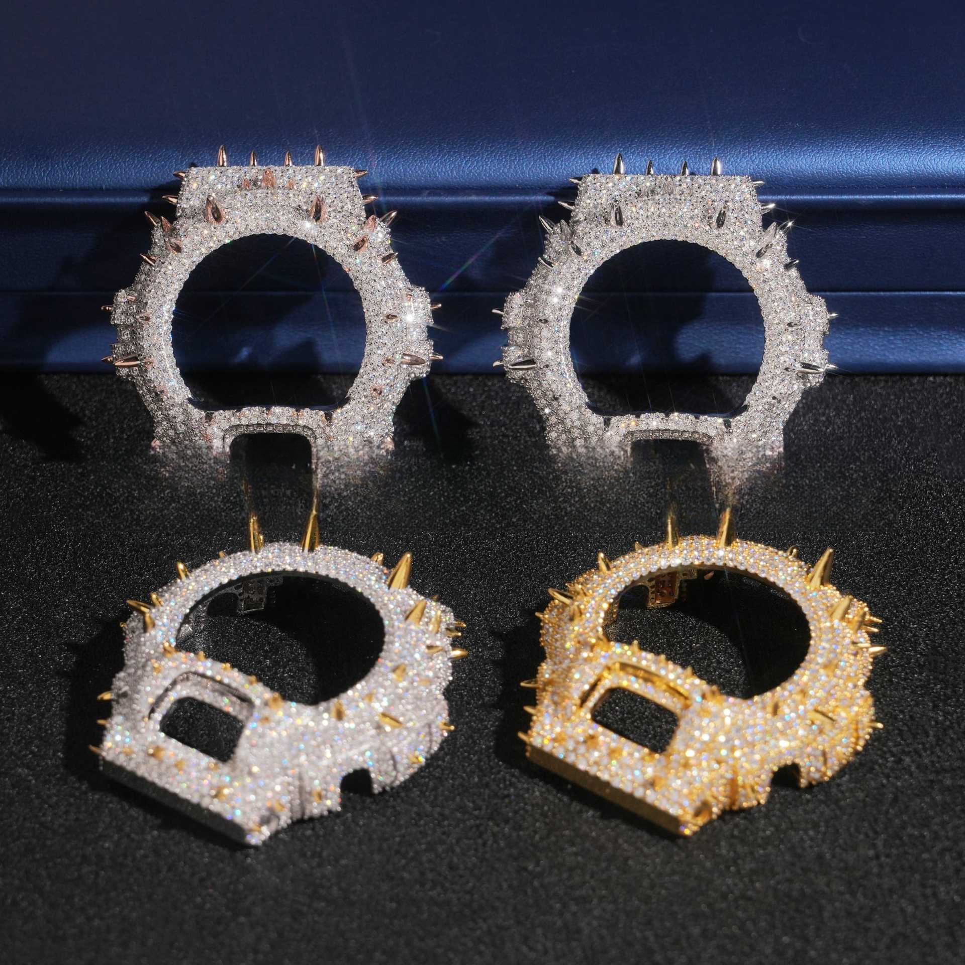 Moissanite Watch Case — Thorn Spike for G-Shock DW-6900, 925 Silver